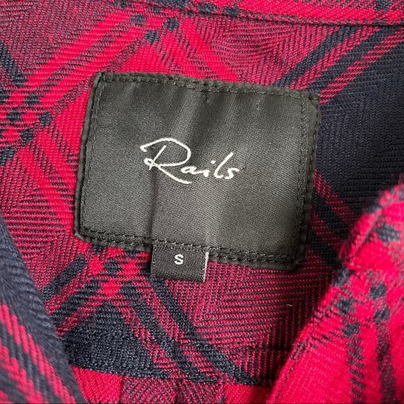 Rails plaid button down shirt red long sleeves collared - Picture 6 of 6
